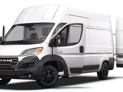 RAM Promaster Van L3H3 HQ Interior 2023 3D model