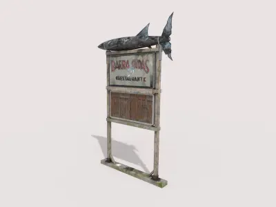 Restaurant Sign 3D model