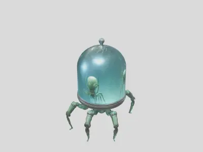 Fantasy Glass showcase Low-poly 3D model