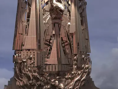 Wizard Dragon Emperor Tower Ruin 9  3D model