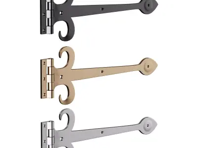 Heavy Duty Strap Hinge for Gates and Doors 3D model
