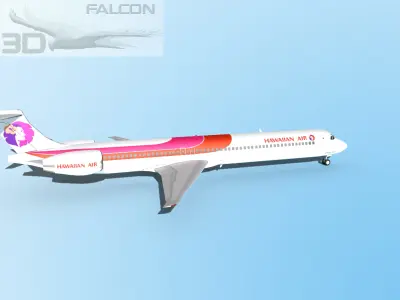 Falcon3D MD-80 Hawaiian 3D model