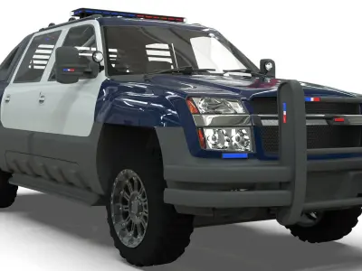 Chevrolet Avalanche Police Interceptor 2002 3D model