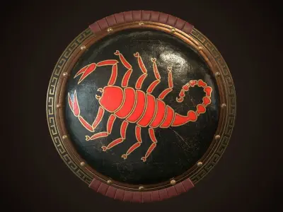 Hoplite Shield Scorpion  Low-poly 3D model