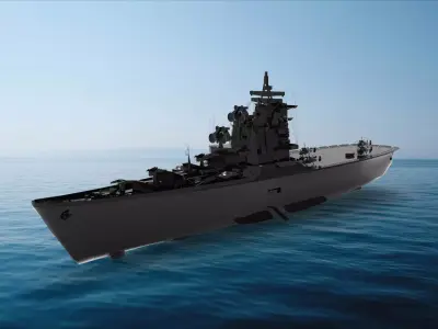 Russian cruiser Moskva 3D model