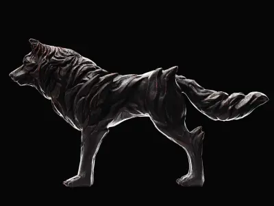 Wolf Fenrir Free low-poly 3D model