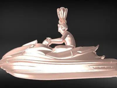Jetski Rider Pendant 3D print model