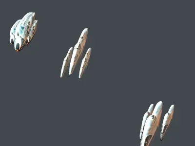 Starship space  scifi  game space Low-poly printable Low-poly  Low-poly 3D model