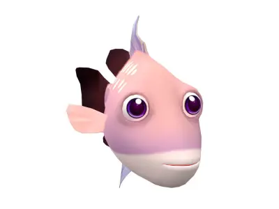 Barramundi Animated Fish  Low-poly 3D model