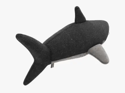 Carapau BEN Stuffed Toy Shark Low-poly 3D model