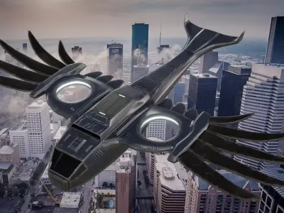 Helicopter scifi 3D model