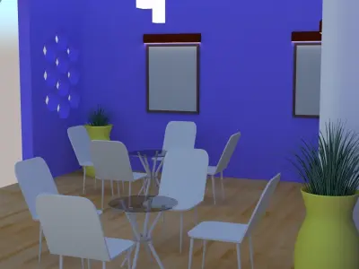 Modern exhibition stall 3D model
