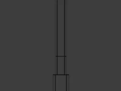 AM FM Radio Telescopic Remote Controller Antenna Low-poly 3D model