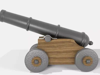 war cannon Low-poly 3D model purchase