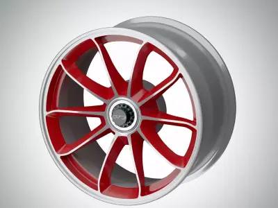 Photorealistic Sport Car Rim Free 3D model