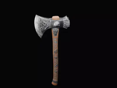 Viking Axe 3D Model Low-poly 3D model