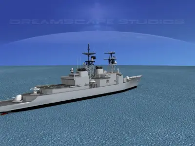 Spruance Class DD986 USS Harry W Hill 3D model