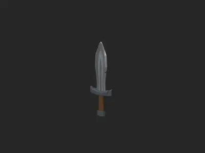 Pack sword shields LowPoly simple Low-poly 3D model