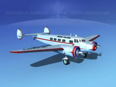 Lockheed L10 Electra Trans-Island 3D model