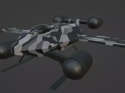 Spaceship 1 Free 3D model