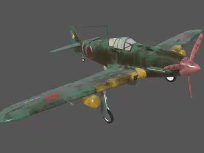 Light Aircraft Low-poly 3D model