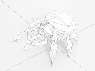 Beetle insect 3d model  Low-poly 3D model