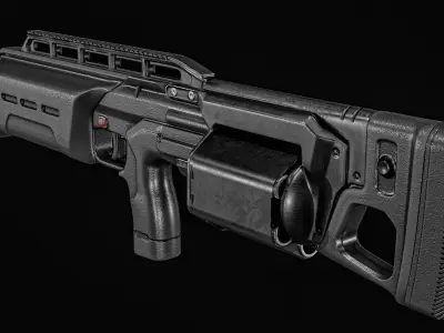 Vantage Arms SIX12 Shotgun Low-poly 3D model