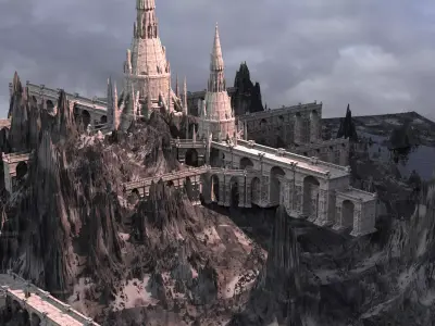 Narnia Fortress snow 3D model