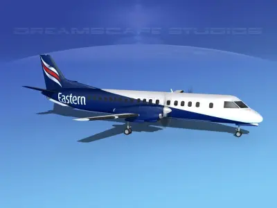 SAAB 2000 Eastern Airways 3D model