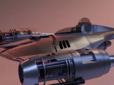 N-1 Starfighter Mandalorian 3D model