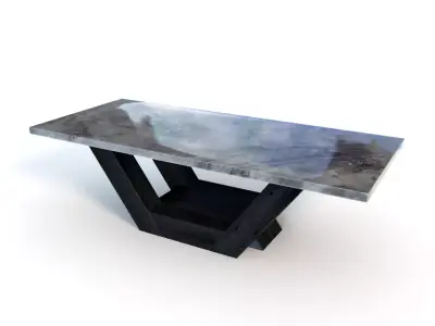 Table stone marble 3D model