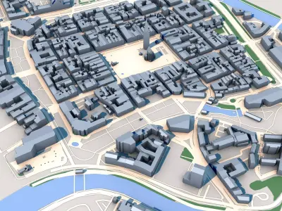 Cathedral of St Bartholomew Pilsen Czechia 3D model