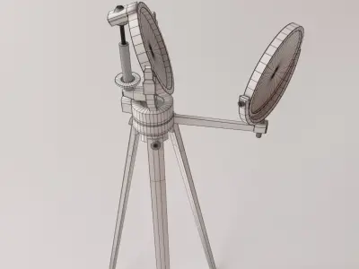Heliograph vintage tripod lamp at 3D model