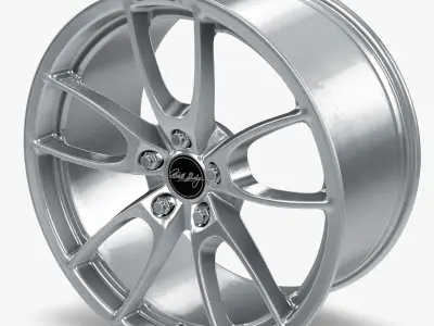 Carroll Shelby Wheel Company CS5 Wheel Chrome Powder Mustang 3D model