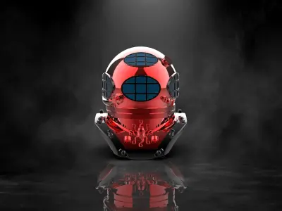 Commercial Diving Helmet Concept Hydra 3D print model