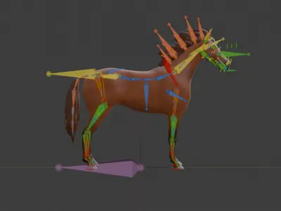 Realistic and Cheap Horse Model 3D model