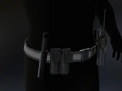 Duty belt Low-poly 3D model