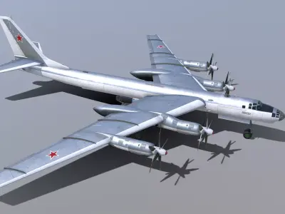 Tupolev Tu-95V Bear A Tsar Bomba 3D model
