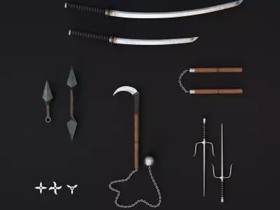 japanese weapon 3D model