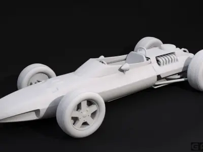 Classic Formula 1 Racing Car Free low-poly 3D model