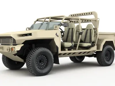 Electric Chevy Colorado ZR2 military ISV 3D model