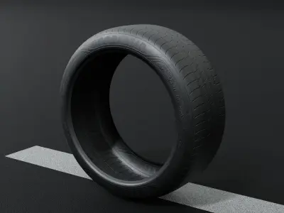 Good Year Lowpoly Tire 01 Low-poly 3D model