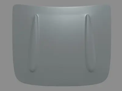 Car Bonnet 09 Low-poly 3D model