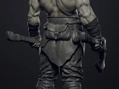 Barbarian Destroyer - Highpoly model 3D model