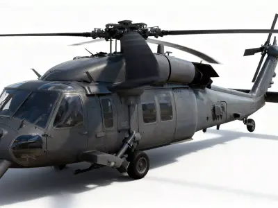UH-40 Military Helicopter 3D model