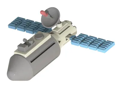 Space Satellite Toy 3D print model