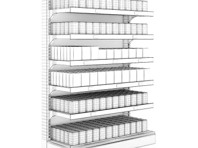 Supermarket Shelf 3D model