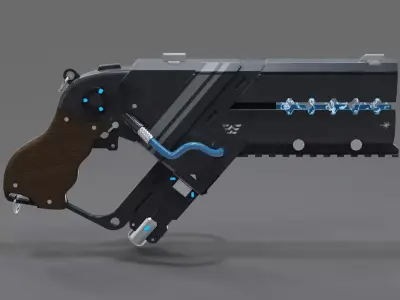 Plasma futuristic gun 3D model