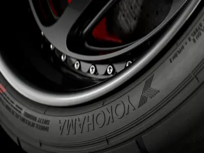 Yokohama Advan A048 295 30 ZR18 98Y 3D model