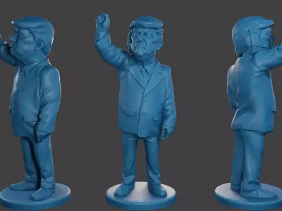 Donald Trump Injured Ear 3D print model